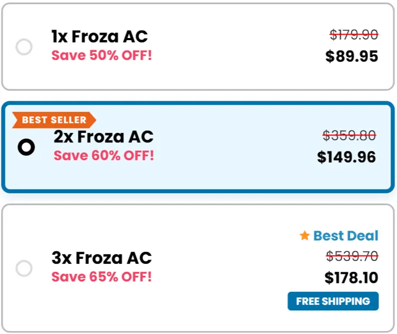 froza ac price